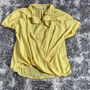 Yellow button up top